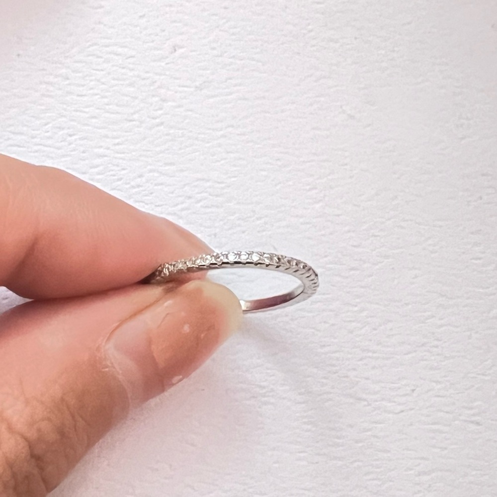 Rhinestone Dazzling Silver Band Ring